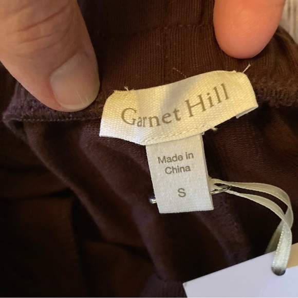 NWT Garnet Hill Women’s Wide Leg Comfort Trousers Relaxed Stretchy Brown Size S - Picture 4 of 9